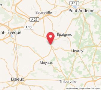 Map of Cormeilles, Normandy