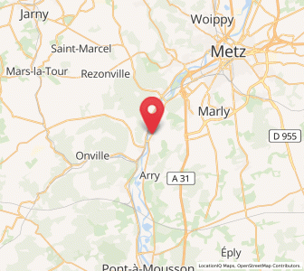 Map of Corny-sur-Moselle, Grand Est