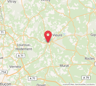 Map of Cosne-d'Allier, Bourgogne-Franche-Comté