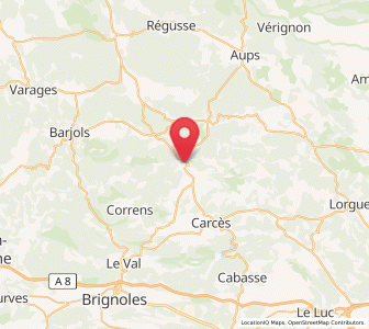 Map of Cotignac, Provence-Alpes-Côte d'Azur