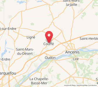 Map of Couffé, Pays de la Loire