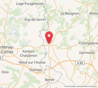 Map of Coulonges-sur-l'Autise, Nouvelle-Aquitaine
