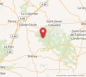 Map of Coulouvray-Boisbenâtre, Normandy