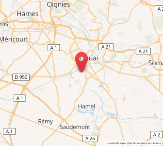 Map of Courchelettes, Hauts-de-France