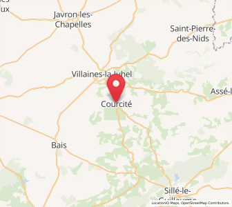 Map of Courcité, Pays de la Loire