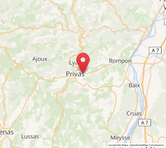 Map of Coux, Auvergne-Rhône-Alpes