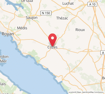 Map of Cozes, Nouvelle-Aquitaine