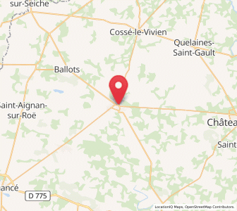 Map of Craon, Pays de la Loire