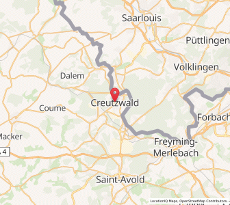 Map of Creutzwald, Grand Est