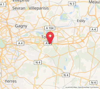 Map of Croissy-Beaubourg, Île-de-France