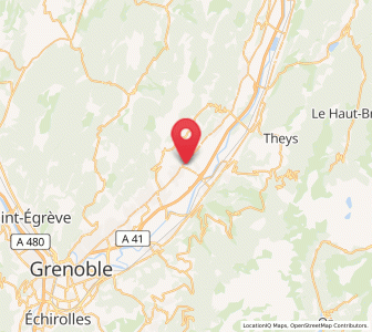 Map of Crolles, Auvergne-Rhône-Alpes