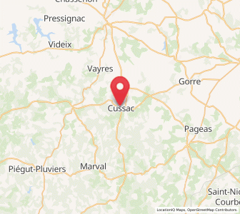 Map of Cussac, Nouvelle-Aquitaine