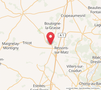 Map of Cuvilly, Hauts-de-France