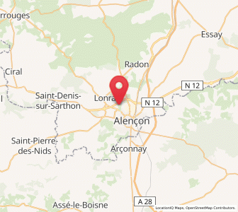Map of Damigny, Normandy