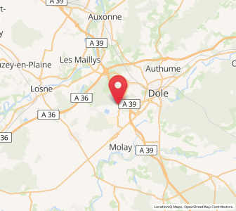 Map of Damparis, Bourgogne-Franche-Comté