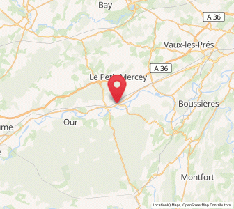 Map of Dampierre, Bourgogne-Franche-Comté