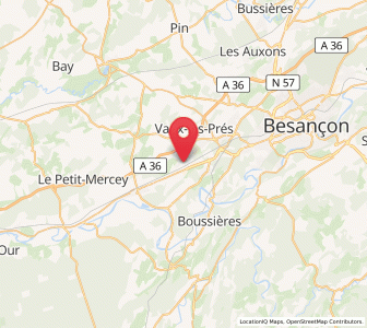 Map of Dannemarie-sur-Crête, Bourgogne-Franche-Comté