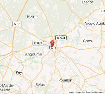 Map of Dax, Nouvelle-Aquitaine