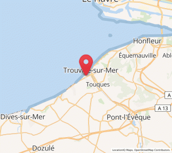 Map of Deauville, Normandy