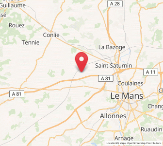 Map of Degré, Pays de la Loire
