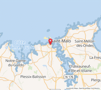 Map of Dinard, Brittany