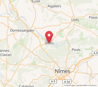 Map of Dions, Occitanie