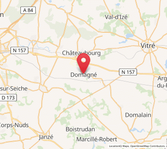 Map of Domagné, Brittany