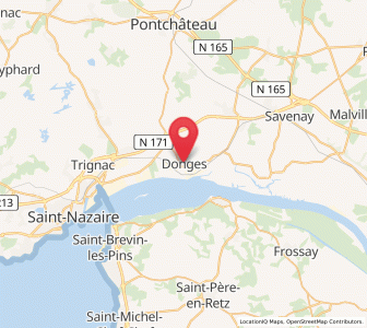 Map of Donges, Pays de la Loire