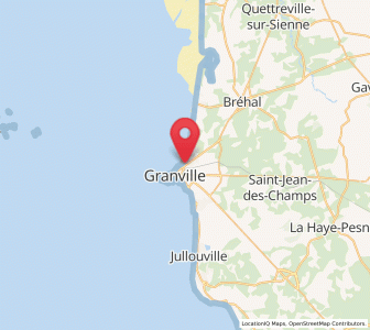 Map of Donville-les-Bains, Normandy