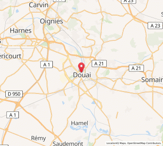 Map of Douai, Hauts-de-France