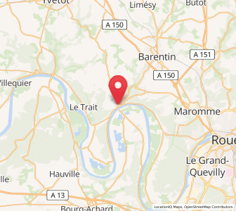 Map of Duclair, Normandy