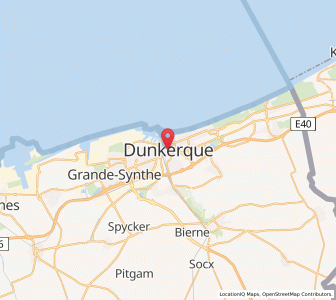 Map of Dunkerque, Hauts-de-France