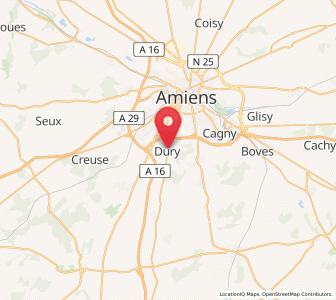 Map of Dury, Hauts-de-France