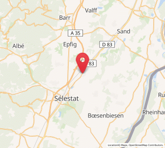 Map of Ebersheim, Grand Est