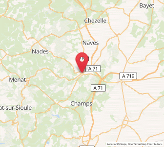 Map of Ébreuil, Auvergne-Rhône-Alpes