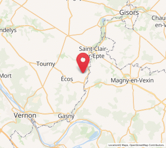 Map of Écos, Normandy