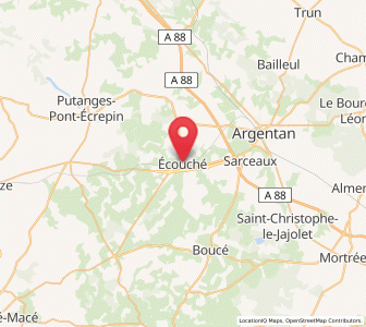 Map of Écouché, Normandy
