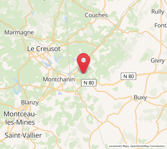 Map of Écuisses, Bourgogne-Franche-Comté