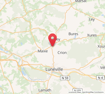 Map of Einville-au-Jard, Grand Est