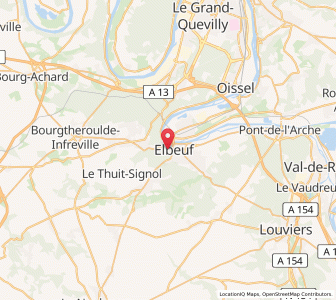 Map of Elbeuf, Normandy