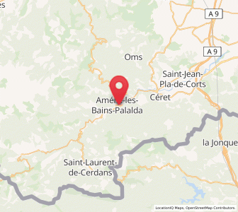 Map of Amélie-les Bains, Occitanie