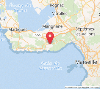 Map of Ensuès-la-Redonne, Provence-Alpes-Côte d'Azur