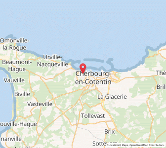 Map of Équeurdreville-Hainneville, Normandy