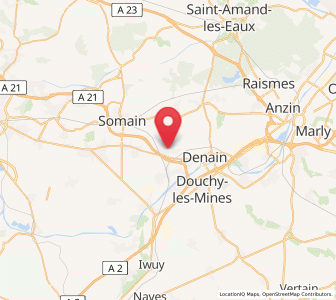 Map of Escaudain, Hauts-de-France
