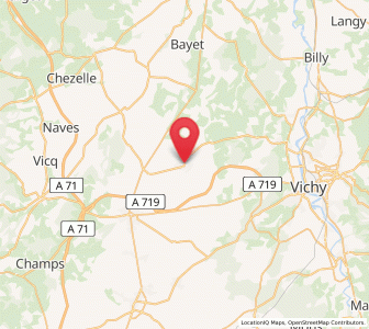Map of Escurolles, Auvergne-Rhône-Alpes