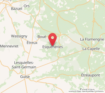 Map of Esquéhéries, Hauts-de-France