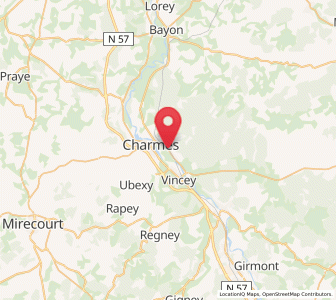Map of Essegney, Grand Est
