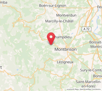 Map of Essertines-en-Châtelneuf, Auvergne-Rhône-Alpes