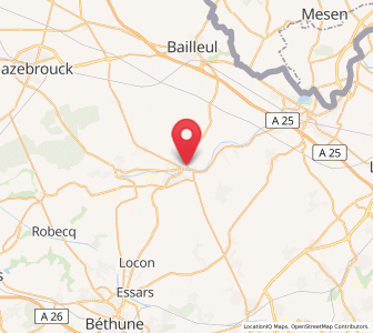 Map of Estaires, Hauts-de-France