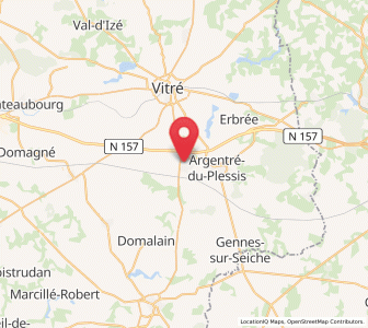 Map of Étrelles, Brittany